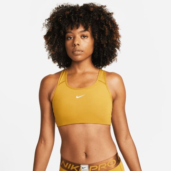 Nike Swoosh Women's Half-Support Padded Sports Bra BV3636-711 Brown Size S Small - Picture 1 of 6